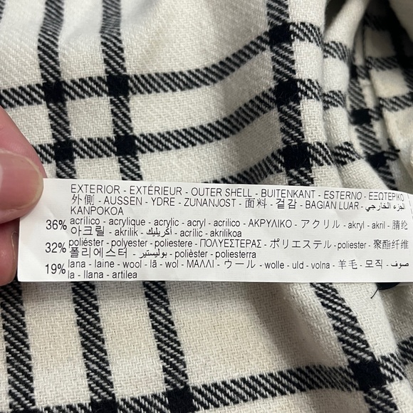 Zara Men’s Checkered Wool Blended Flannel Shirt - Size L - Picture 10 of 10